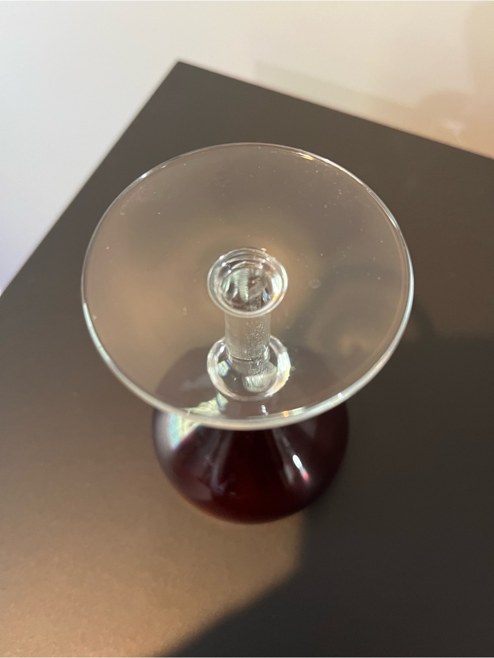 Mid-Century Cordial Cocktail Glass, Ruby Red - Picture 5 of 5